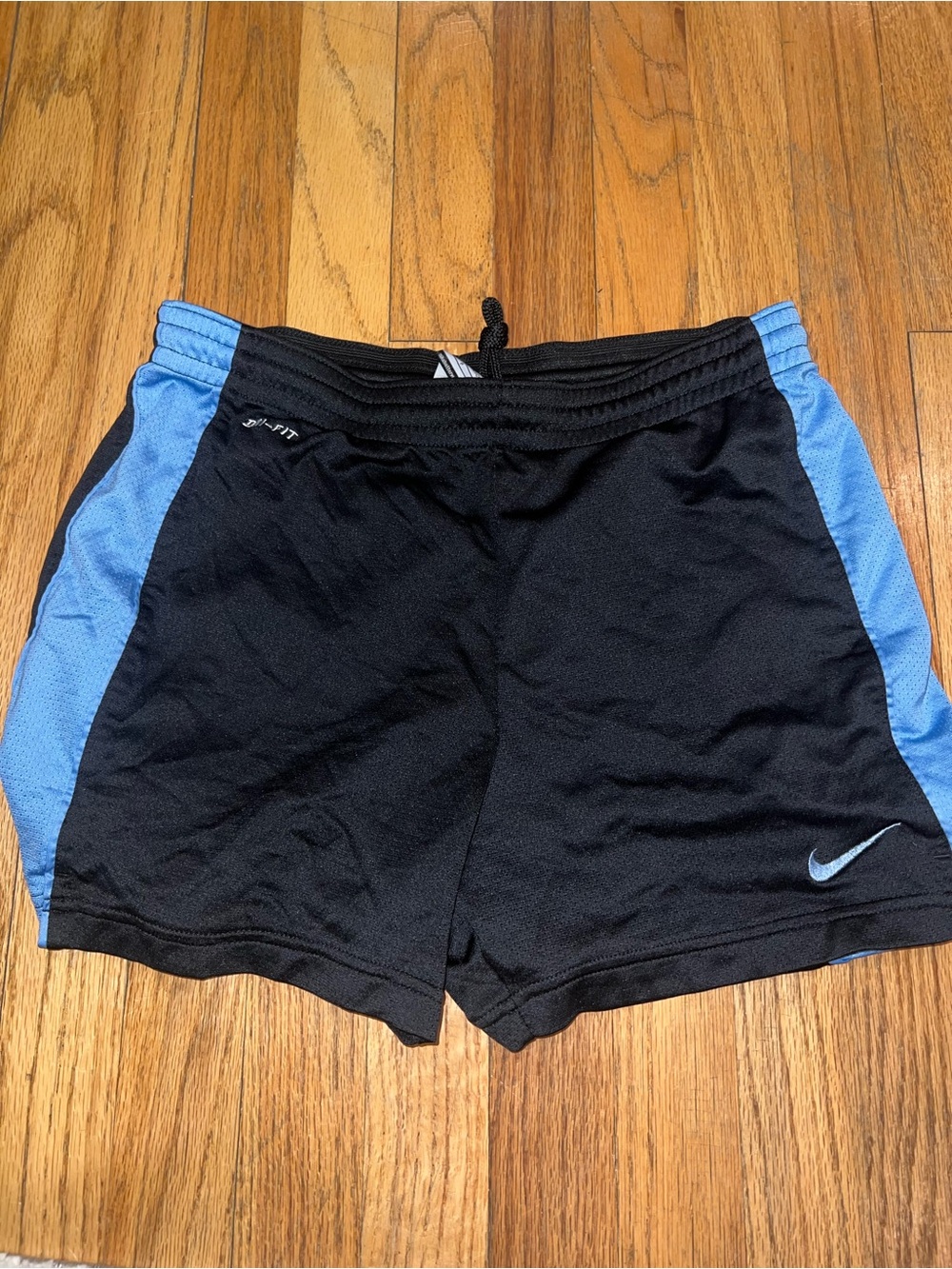 Nike Women’s Black & Light Blue Athletic Shorts